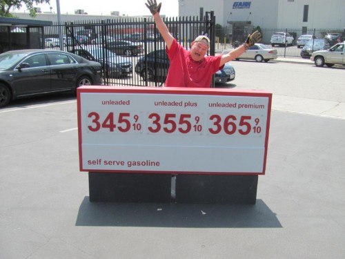 Modern Gas Prices Sign
