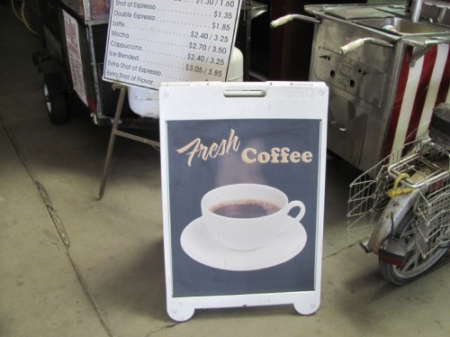 Coffee A-frame sign