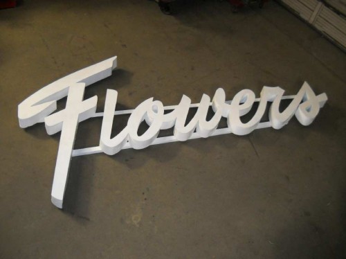 "Flowers" Sign
