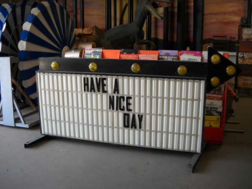 Black Arrow Marquee Sign