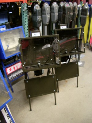 Newspaper Dispenser with Legs- vintage
