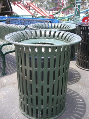 Rubber Coated Flare Top Trash Cans