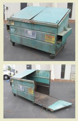 Large Green Dumpster With Side Door