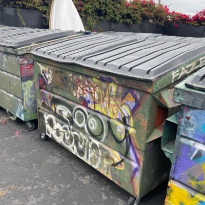 Large Graffiti Dumpsters