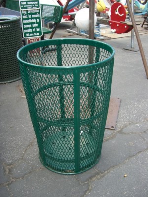 Vinyl Coated Mesh Trash Cans