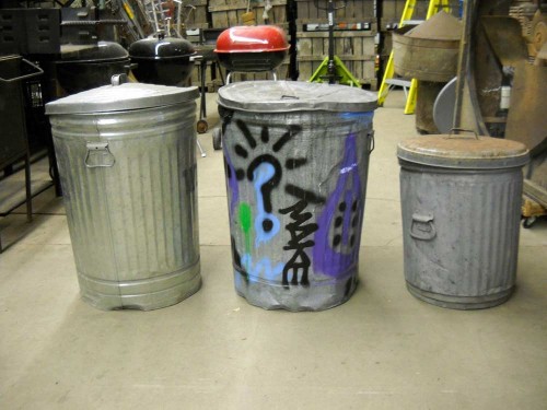 Galvanized Trash Cans (Various Kinds)