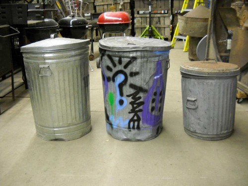 Galvanized Trash Cans