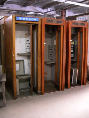 Phone Booths Vintage Wooden