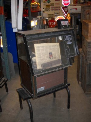 Newspaper Dispenser with Legs- vintage