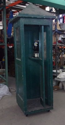 Taller Vintage Green Phone Booth