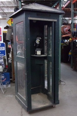 Vintage Green Phone Booth