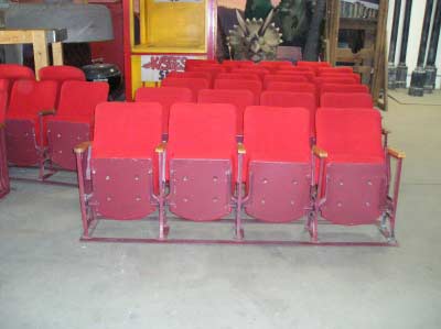 Vintage Red Theatre Seats (Front)