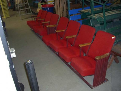 Vintage Red Theatre Seats (Finished Side)